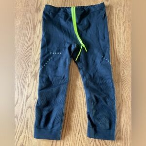 Falke ergonomic Sports System Black Leggings with Lime Accents size small